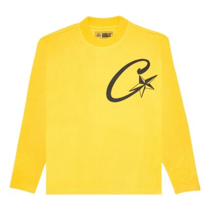 Corteiz C Starz Waffle LS Sweatshirt Yellow