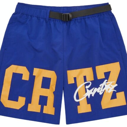 Corteiz-Crtz-Nylon-Shorts-Blue