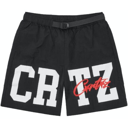 Corteiz-Crtz-Nylon-Shorts-in-Black