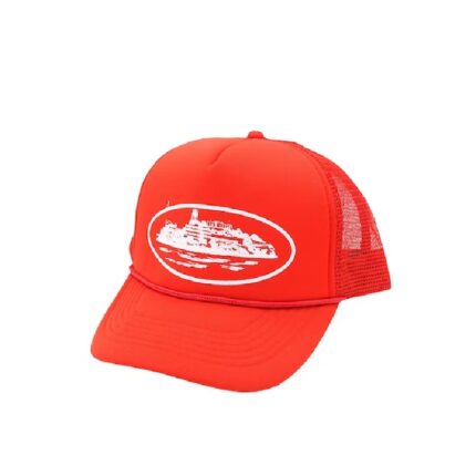 Corteiz Alcatraz Trucker Hat Red